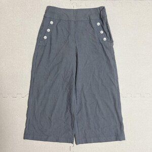 Femy Striped Wide Leg Pant Gray/White Size M